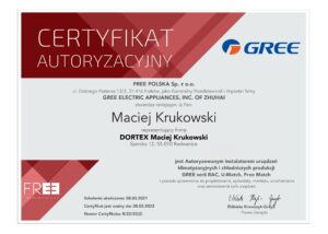Certyfikat Gree 2022
